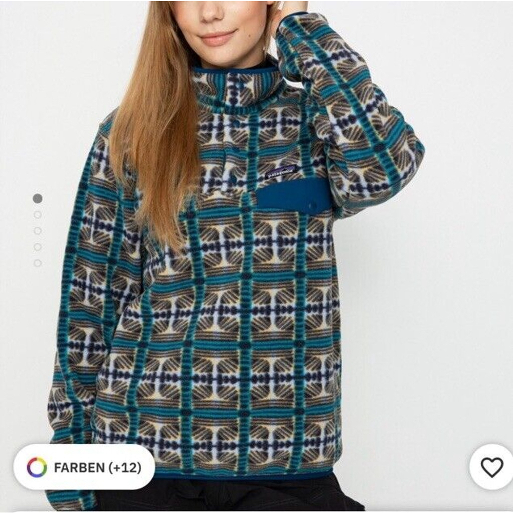 NWT Patagonia Lightweight Synch Snap-T Fleece Pullover Women Sz:XS Snow Beam